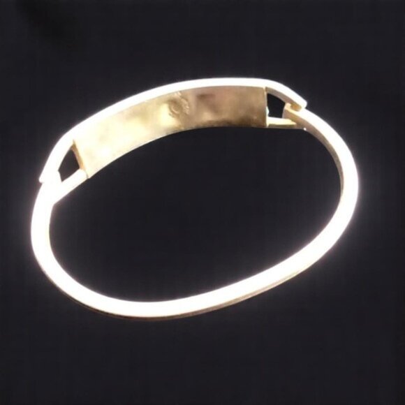 Vintage Silver .925 Hinged Bracelet Taxco‎ Mexico Abalone Flower Green Malachite - Picture 3 of 4